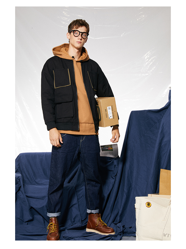 Túi áo ngực bằng vải cotton màu rắn (bán ít hơn 178 nhân dân tệ) P120 Mục số: SM-SWT727 áo phao nam