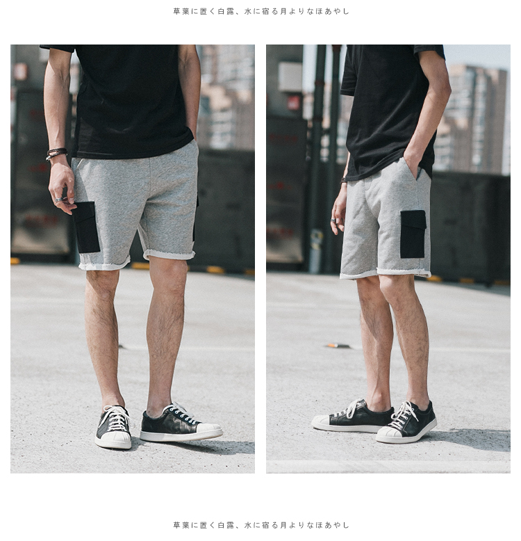 Quần short túi tương phản hai màu (bán ít hơn 88 nhân dân tệ) P50 Mục số: GCZ-K8139 quần short jean nam