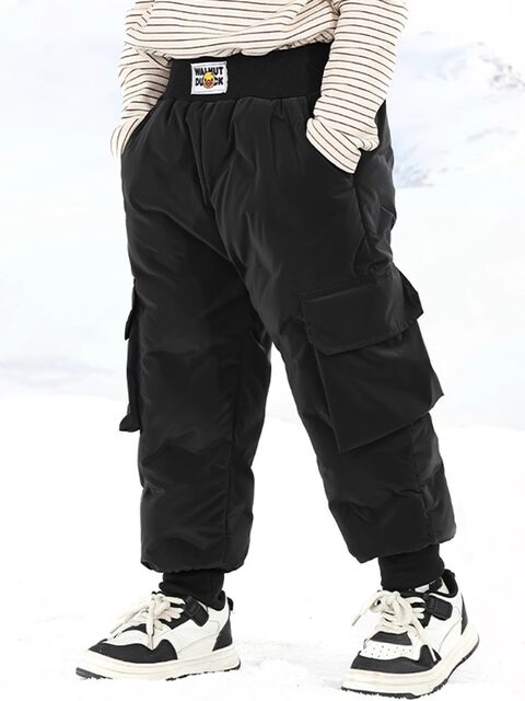 Boys' Workwear down Pants Winter 2026 New Style Children's Thickened Pants Boys' Winter White Duck down Cotton Pants