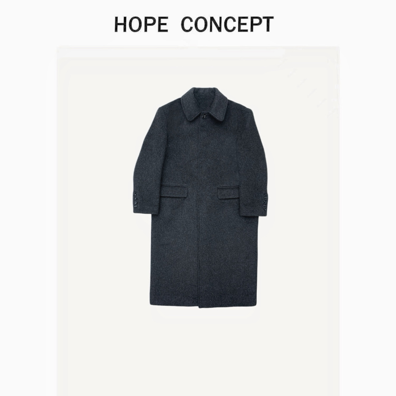 [Off-Season Benefits] Hopeconcept Winter Camel Wool Stylish Coat with a Stylish Vibe # 24281