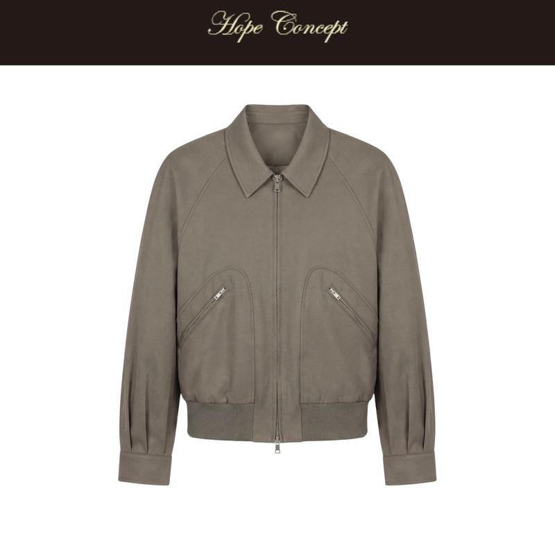 Hopeconcept Breathable Cupro Silk Lyocell Linen Old Money Style Raglan Sleeve Jacket # Ss06201