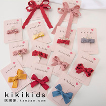 Korean childrens hair accessories full clip fairy bow hairclip cute princess crown hair card does not hurt hair