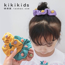 Korean large intestine Hairband children hair accessories temperament head rope sweet cute ball head leather band girl hair rope
