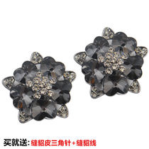 Promotional high-grade decorative five-pointed star cufflink fur fur decorative buckle mink diamond buckle imported gemstone rhinestone cufflinks