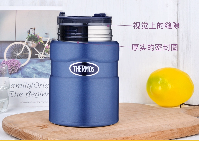 Bình giữ nhiệt Thermos Children Inox Braised Pot Magic Thermos Hộp cơm trưa cách nhiệt với muỗng TCLE-520 / 720S - Hộp cơm điện sưởi ấm