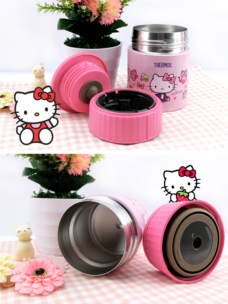 Thermos cốc học sinh trẻ em với rơm dễ thương Hello Kitty ma thuật ăn kiêng nữ cốc nước hellokitty - Tách bình giữ nhiệt 1000ml