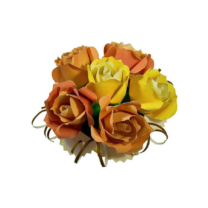 Bó hoa (hoa hồng) giấy handmade DIY plant model model sản phẩm trang trí - Mô hình giấy mô hình nhà giấy