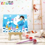 Yizhuo Diy цифровая масляная живопись 10*15 Цифровая масляная картина Анимация с покраски/парой оленей