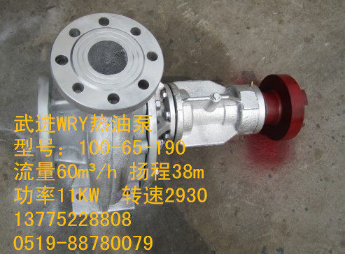 Changzhou Wujin WRY high temperature heat conducting oil heat pump 100-65-190 accessories indenter (11KW)assembly