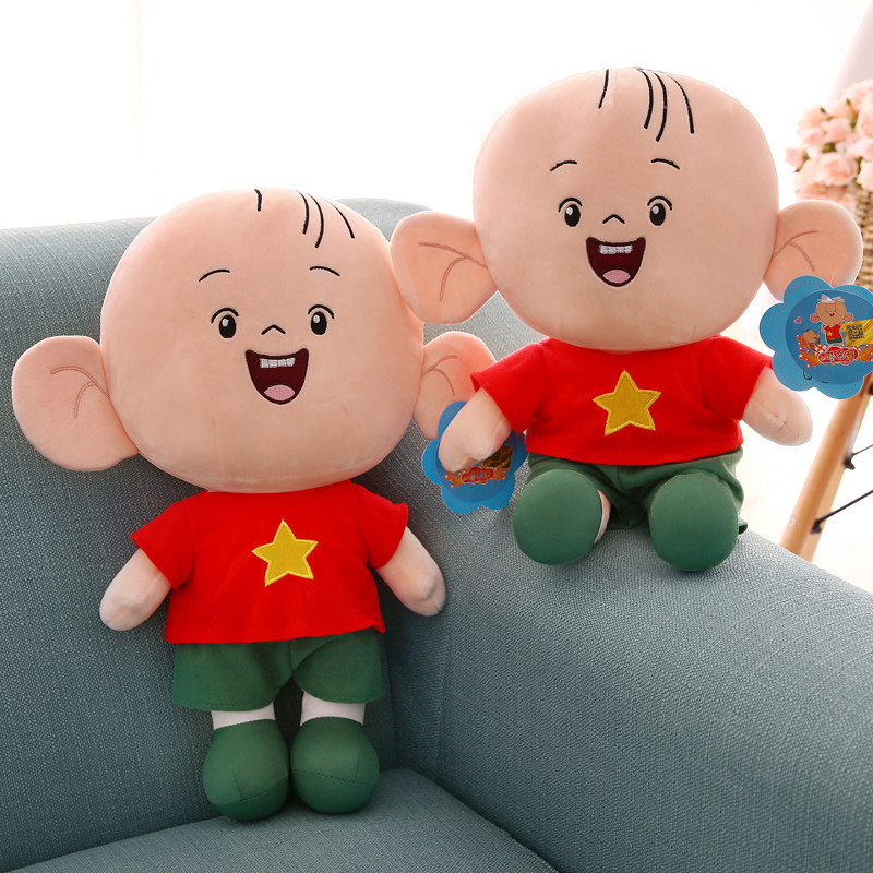 本物の漫画キャラクターの大きな耳のチュチュぬいぐるみ、人形、布人形。男の子の誕生日の新年の贈り物。
