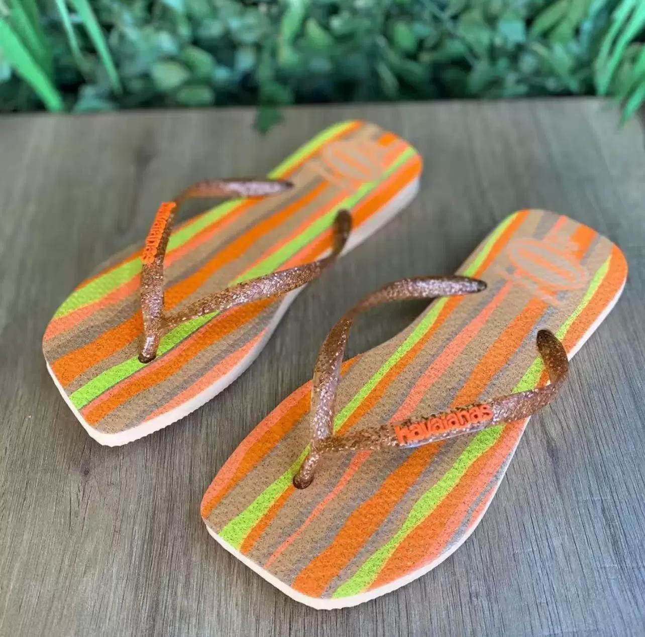 [Новая коллекция Havaianas Havana Slim женские шлепки с цветочным принтом противоскользящие резиновые балетки]
