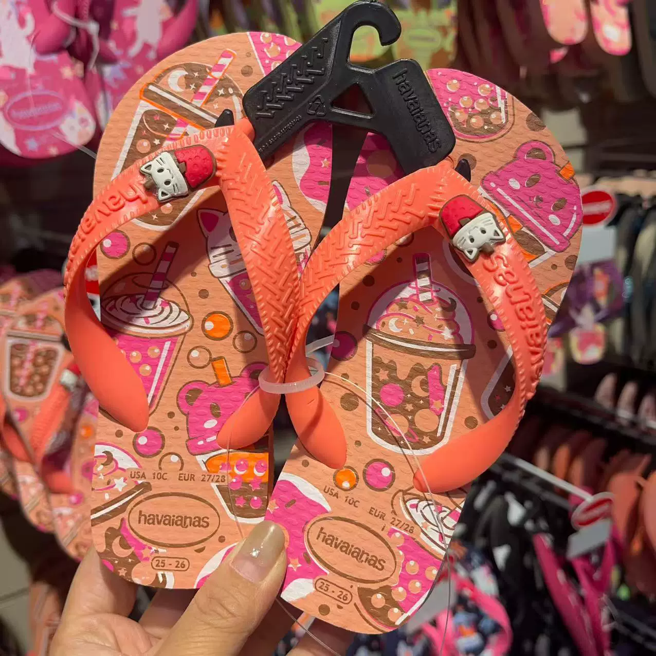 Подсчет новых товаров 26 havaianas Brazilian Havana нескользящие детские резиновые шлепанцы для девочек и детей на летний пляж