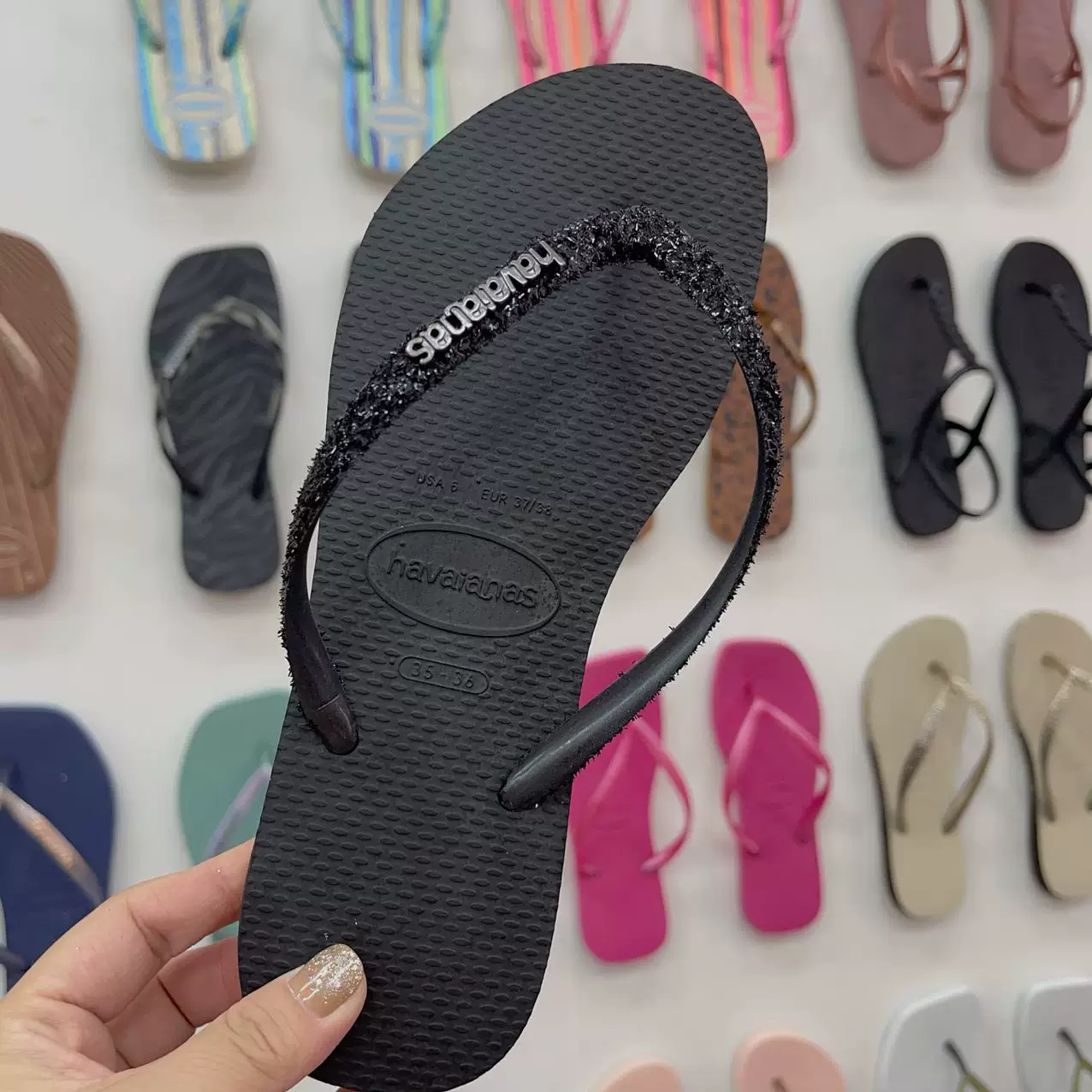Бразильские Havaianas однотонные тонкие Havana шлепанцы для женщин, нескользящие тапочки, сандалии по углу