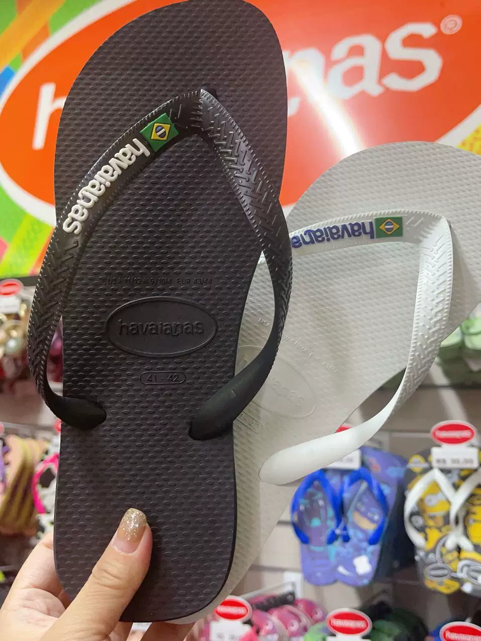 Бразильские фудалка Havaianas национальный флаг Havana персонаж человека drag нейтральные родитель-ребёнок обувь для мужчин и женщин без скольжения и тапочки