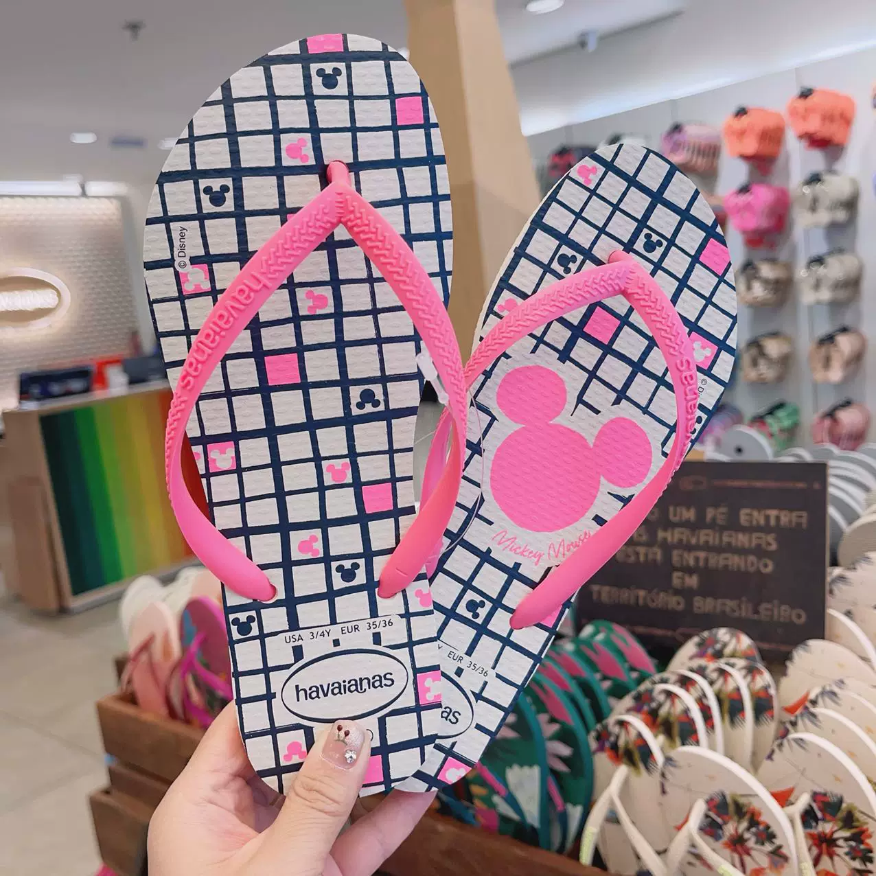 [Новая коллекция Havaianas Havana Slim женские шлепки с цветочным принтом противоскользящие резиновые балетки]