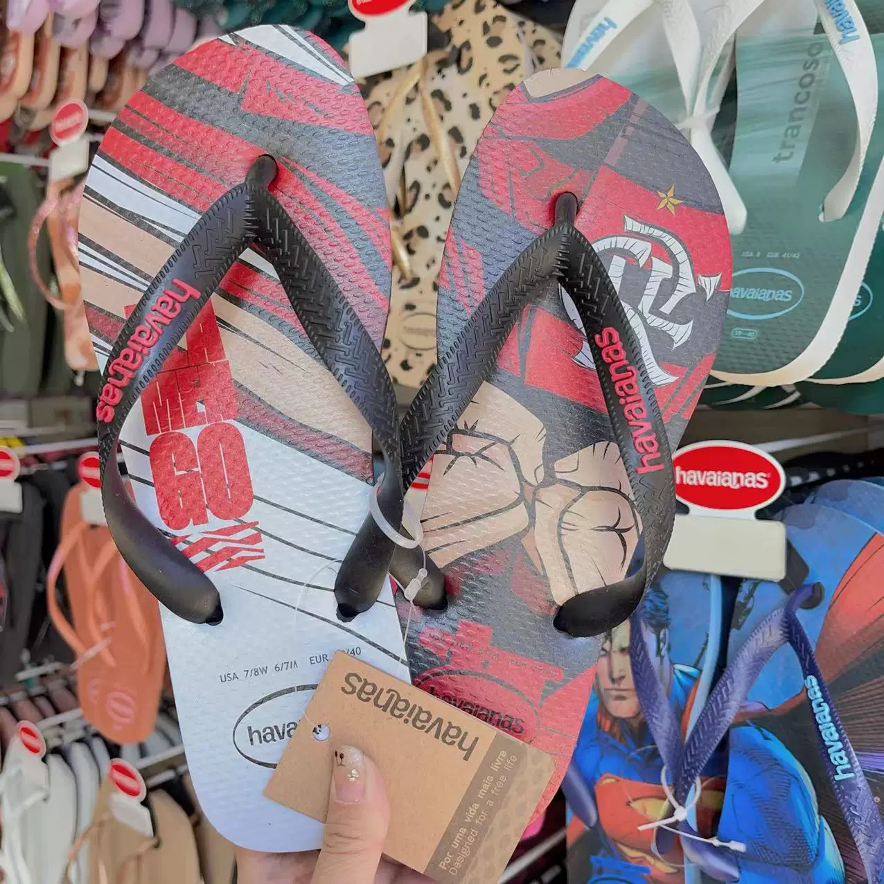 Новые Brazil Havaianas Havana персонаж человека Drag Мужские сланцы