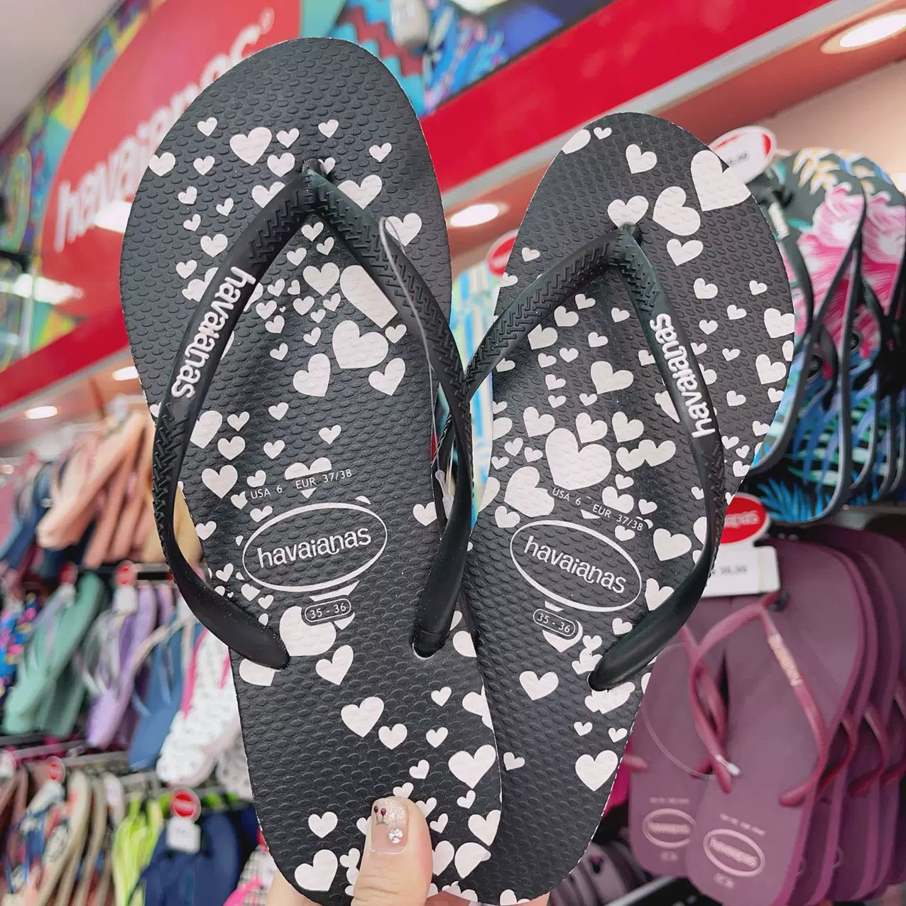 [Новая коллекция Havaianas Havana Slim женские шлепки с цветочным принтом противоскользящие резиновые балетки]