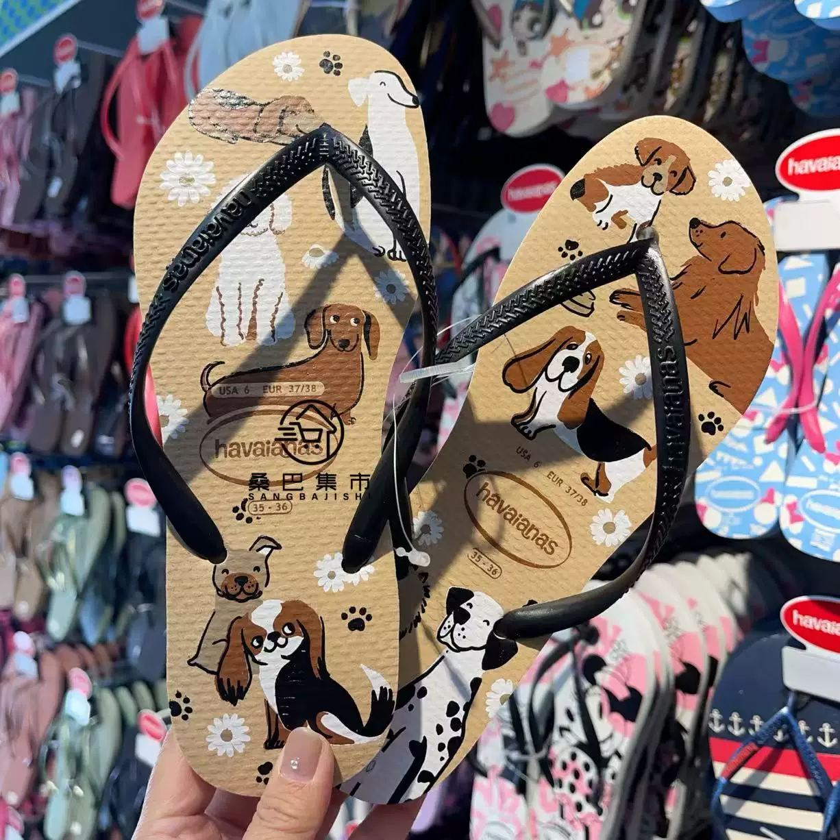 [Новая коллекция Havaianas Havana Slim женские шлепки с цветочным принтом противоскользящие резиновые балетки]