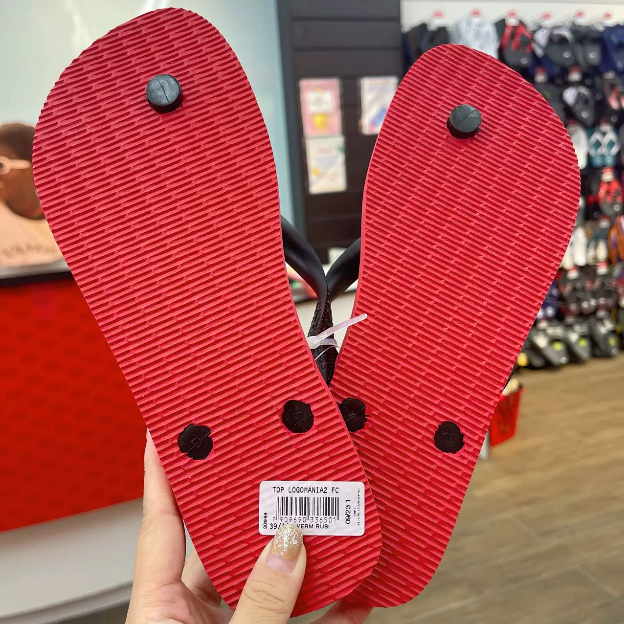 Вьетнамки Havaianas из резины, нескользящие износостойкие пляжные тапочки