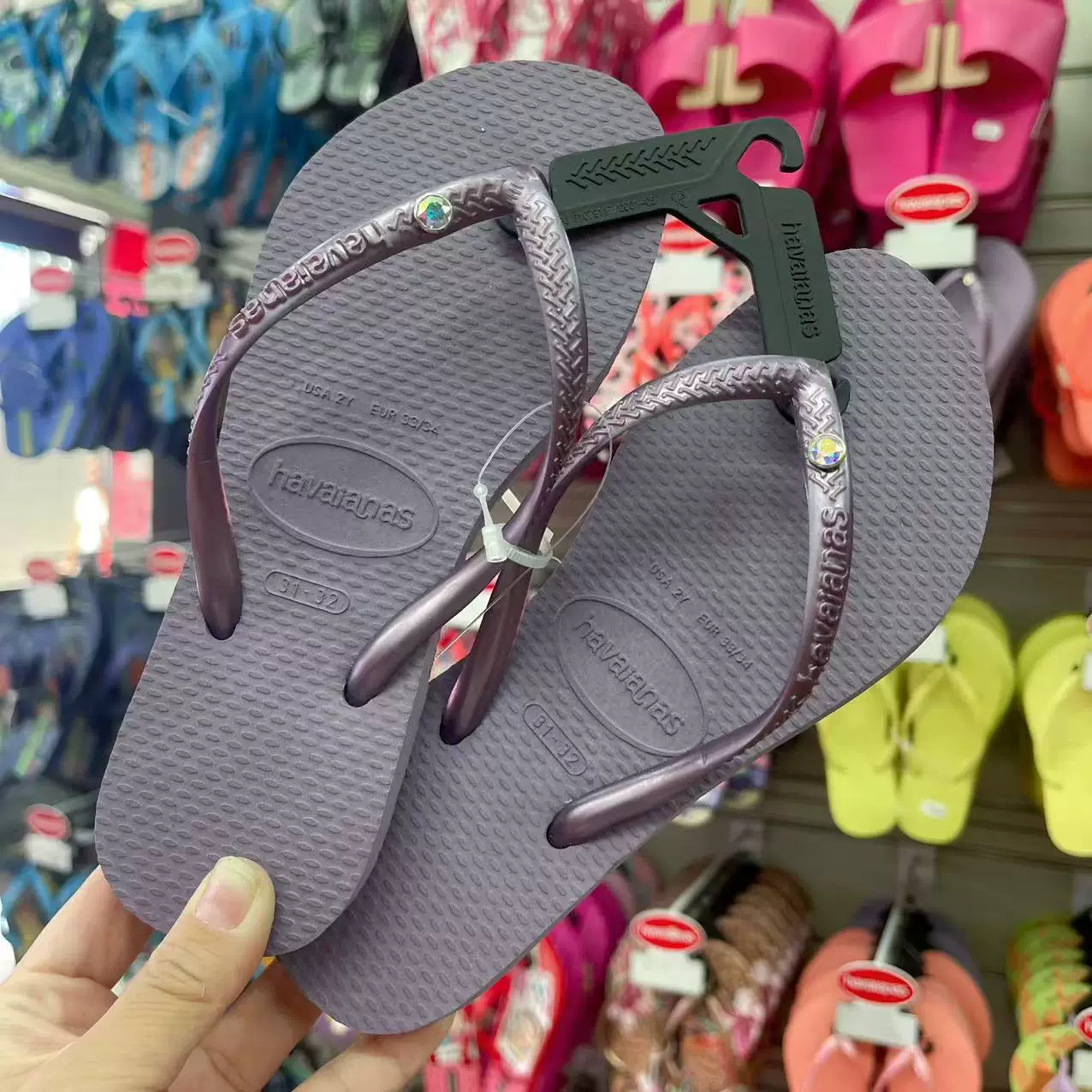 Подсчет новых товаров 26 havaianas Brazilian Havana нескользящие детские резиновые шлепанцы для девочек и детей на летний пляж