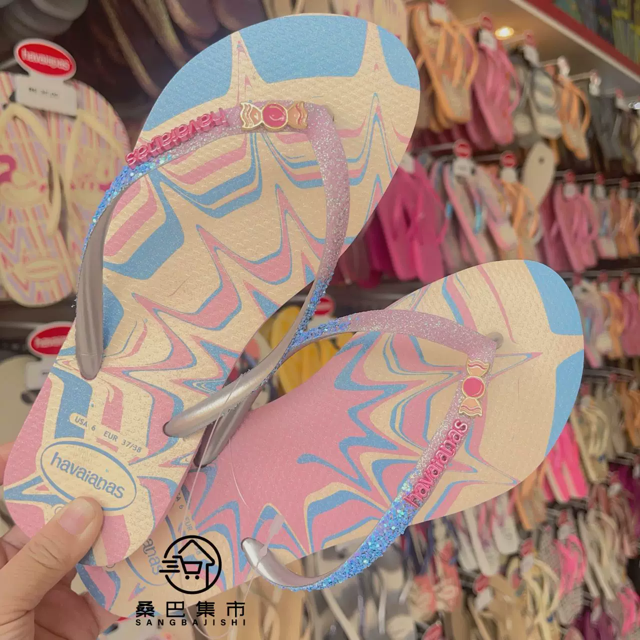 Подсчет новых товаров 26 havaianas Brazilian Havana нескользящие детские резиновые шлепанцы для девочек и детей на летний пляж