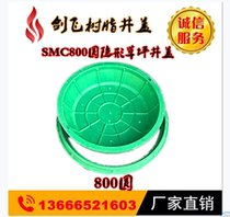 Sinking type 800 Round Square Lawn well green SMC grass basin hidden resin composite planting manhole cover