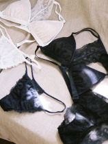 Japanese native ravijour Japanese thin no steel ring US back side buckle bra underwear set