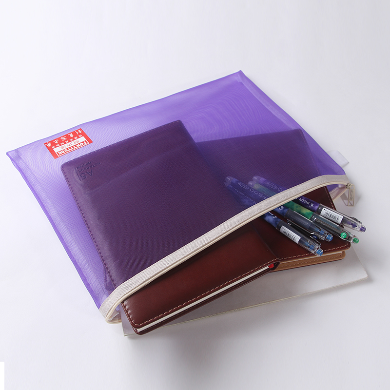 A4 Transparent mesh document bag A5 Office supplies A6 Student examination stationery bag 3 packs