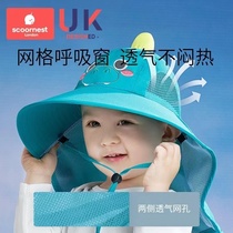 Sun-proof baby sun hat for boys and girls in summer fishermans beach hat
