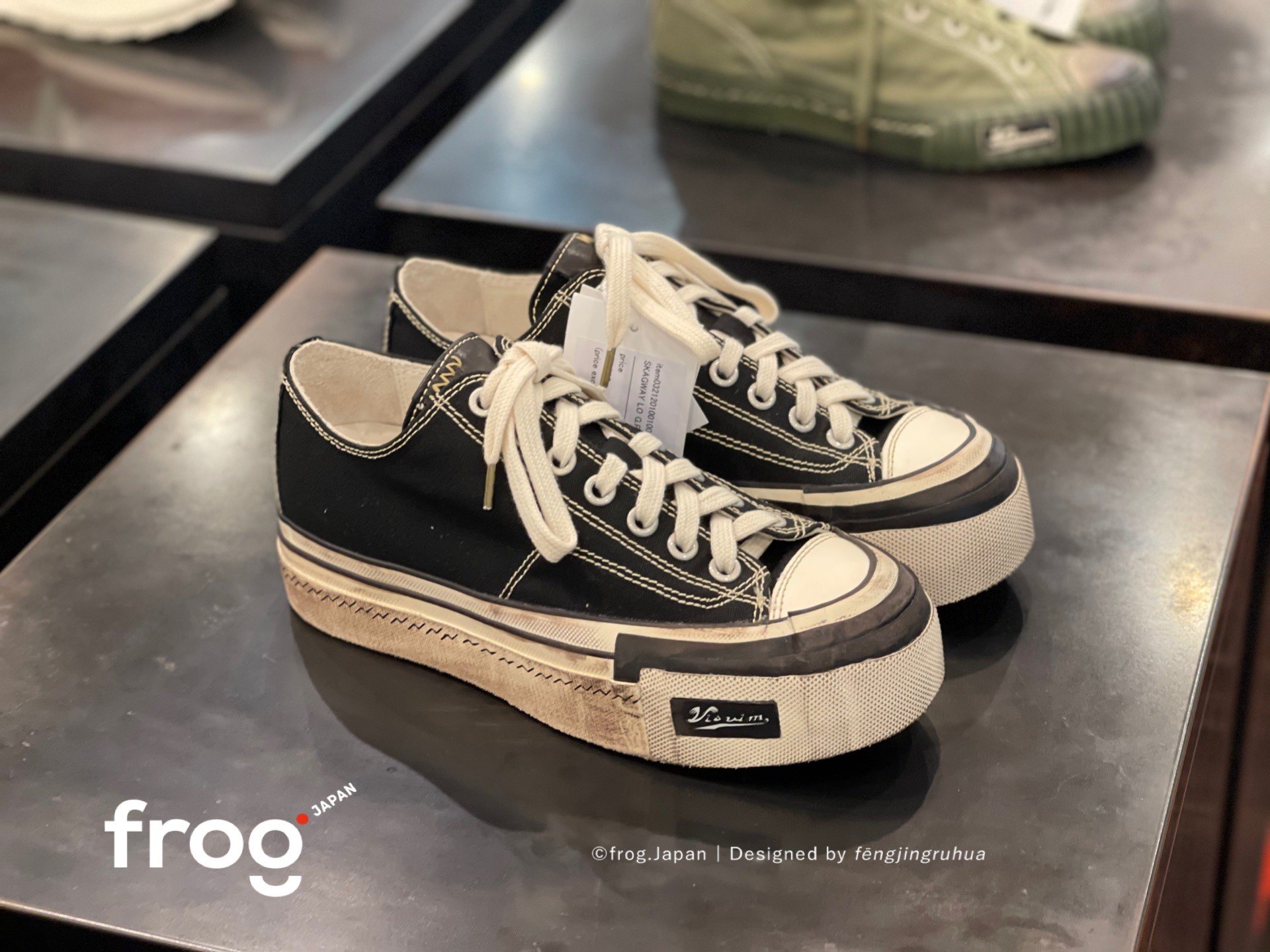 visvim SKAGWAY LO G.PATTEN スニーカー サイズ：43 Visvim Men's Skagway Lo G.Patten Sneakers in Black Visvim