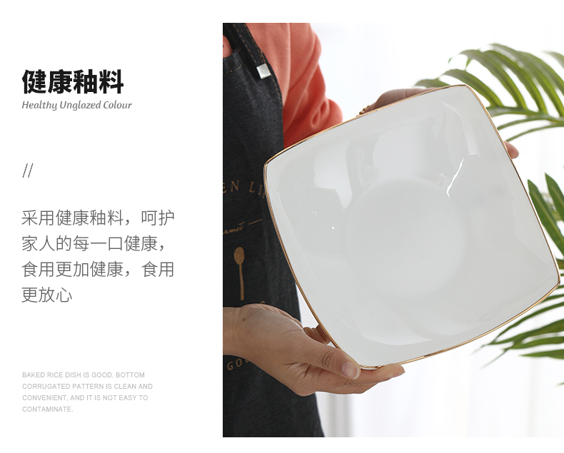 Ceramic plate combination suit household Japanese creativity network red plate quadrate dish dish soup plate deep dish ipads porcelain plate