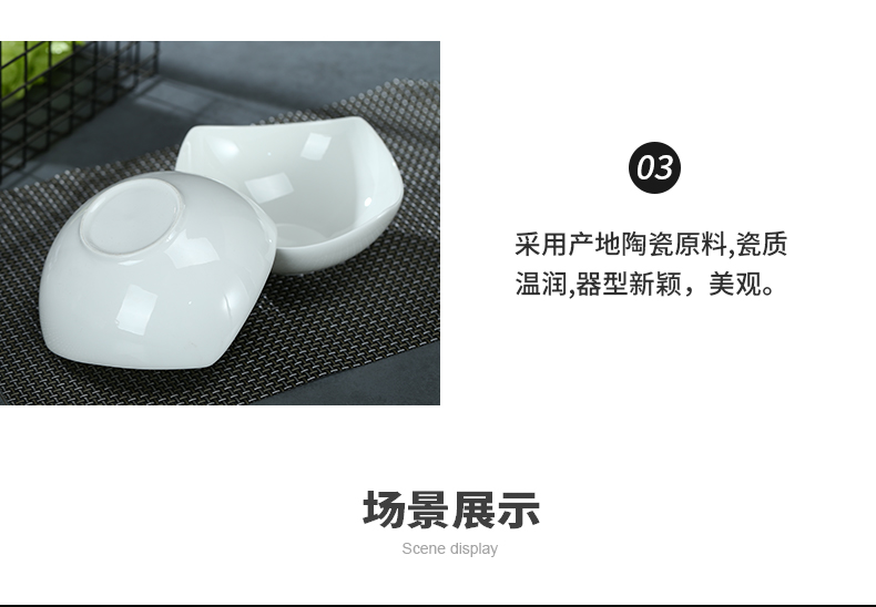 Jingdezhen bowls outfit pure white contracted ipads ceramic bowl six creative household soup bowl rainbow such as bowl a salad bowl