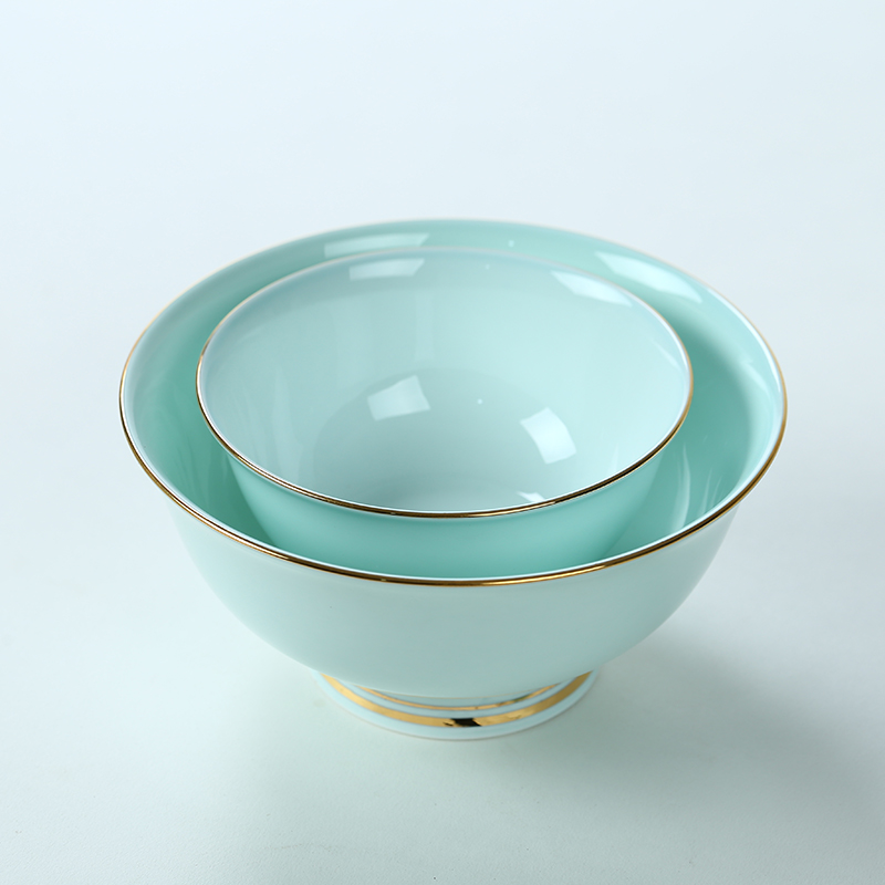 Jingdezhen ceramic tableware suit household European - style up phnom penh celadon bowls plates combined creative ipads porcelain tableware suit