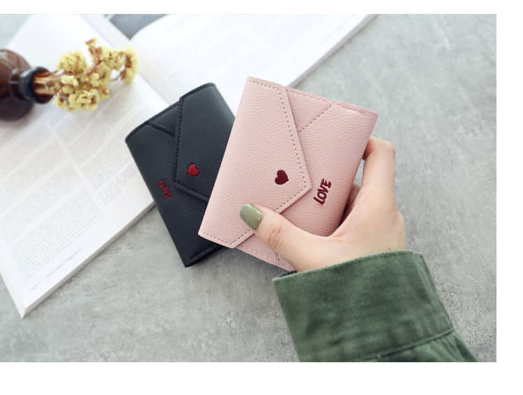 Ví thêu hình trái tim yêu thích mẫu vải thiều thời trang đơn giản 30% ví nhỏ 2018 ví nữ đa năng mới ví cầm tay nam lv