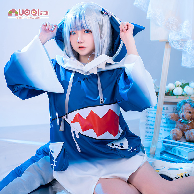 虚拟偶像的魅力！Hololive鲨鲨噶呜·古拉cos服让你秒变鲨鱼娘！-Cosplay女装-淘宝好物网