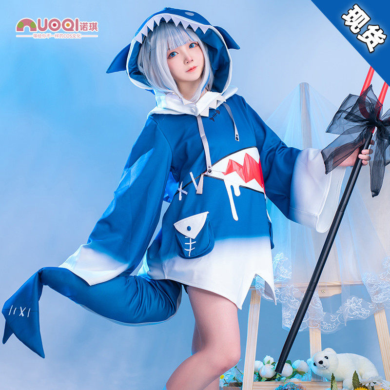 虚拟偶像的魅力！Hololive鲨鲨噶呜·古拉cos服让你秒变鲨鱼娘！-Cosplay女装-淘宝好物网