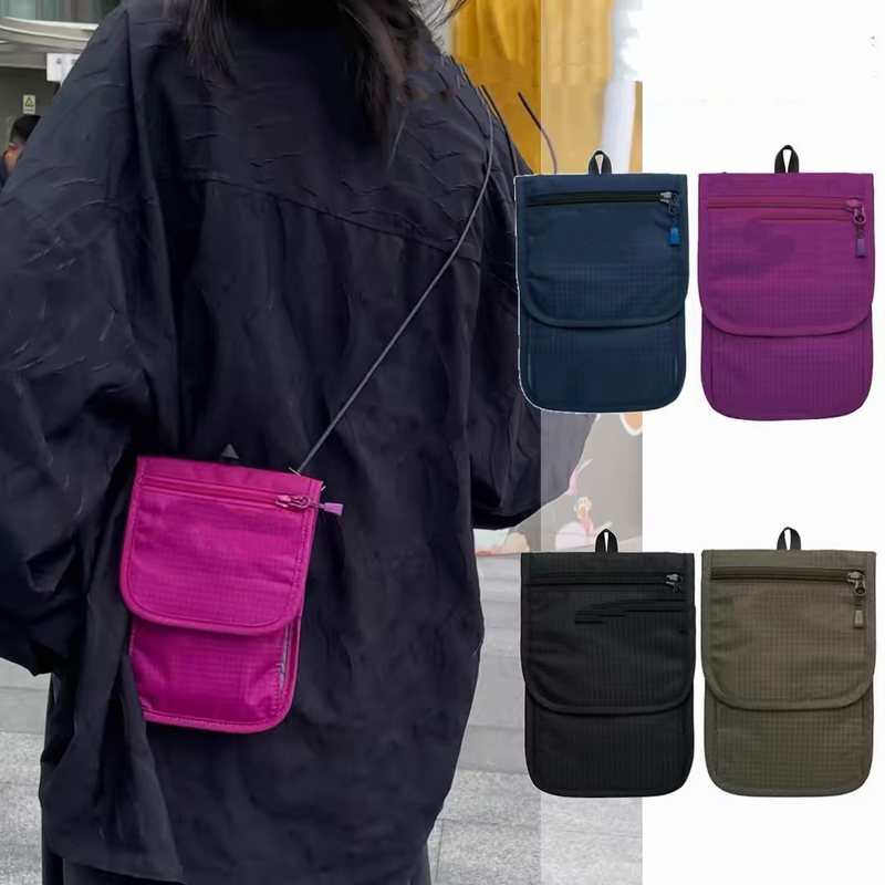 Japanese Meishan Montbe Portable Waterproof Multifunctional Flip Cover Crossbody Phone Passport Card Holder Document Case