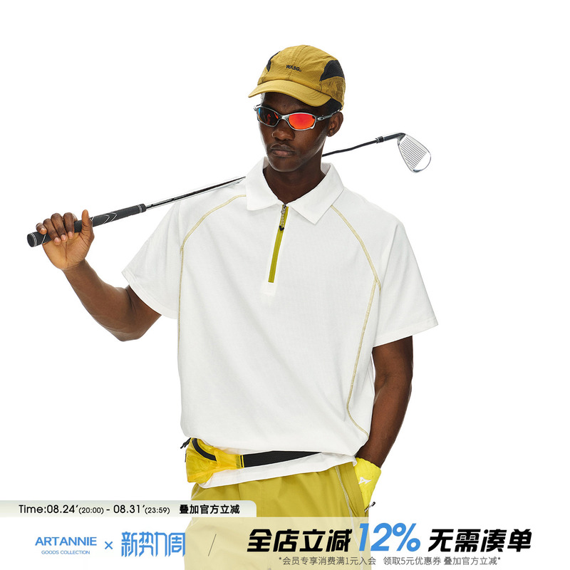Artannie Outdoor Color-Block Hasselblad Line Polo Shirt Short Sleeve Men's 2026 Summer American Casual Sports T-Shirt Artannie Outdoor Color-Block Hasselblad Line Polo Shirt Short Sleeve Men's 2026 Summer American Casual Sports T-Shirt