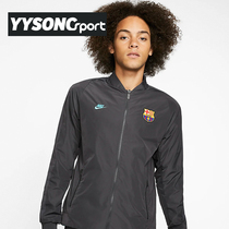 Nike Nike Barcelona Mens football training fall Two sides wearing windproof jacket jacket CI1310-070