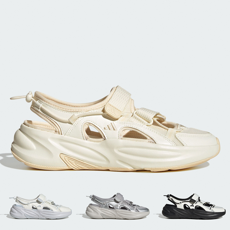 Adidas Ozwave Sandal Ultra-Light Cushioning and Rebound Velcro Thick-Soled Sandals Js4576 Js4577 Adidas Ozwave Sandal Ultra-Light Cushioning and Rebound Velcro Thick-Soled Sandals Js4576 Js4577