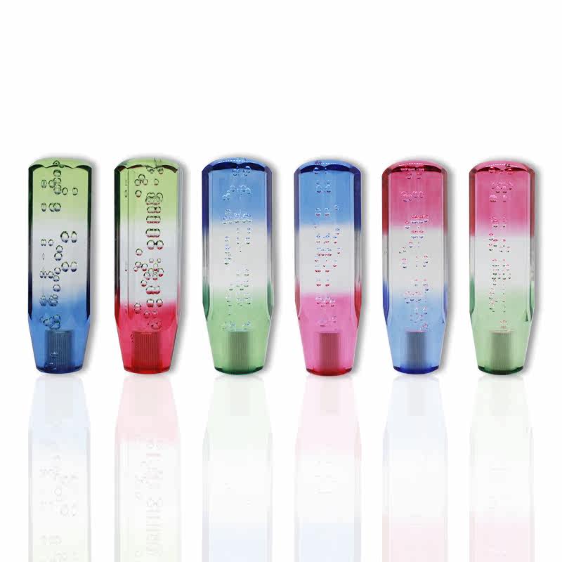 Automotive modification special block head for personalized modification trend shifting handball glowing two color water 15cm