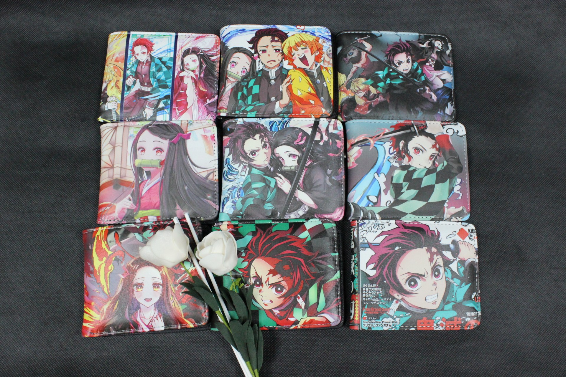 Anime Demon Slayer Blade Peripheral Wallet Short Ghost Slayer Team Tanjiro Nezuko My Wife Zenyi Two-dimensional Card Holder
