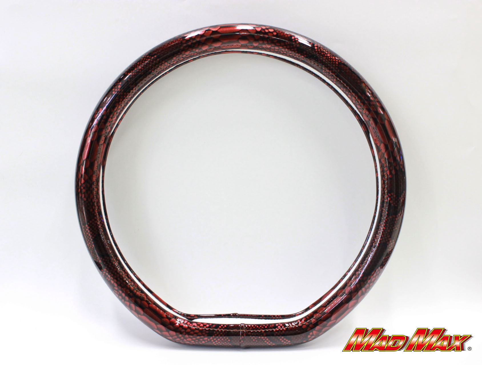 Car Steering Wheel Cover D Type Snake Leather PU Bright Face Personality Creative Non-slip Anti Wear and simple and beautiful fashion