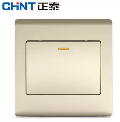 Chint electrician NEW7D champagne gold one open multi-control 86 type panel switch