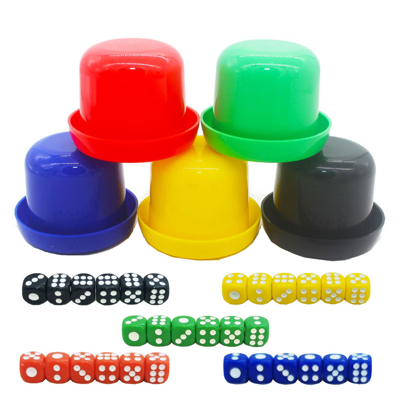Dice Dice cup Bar nightclub KTV supplies Stopper Sieve color cup Throwing cup Sieve cup set send shake color color