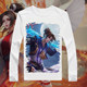 Clothes Glory T-shirt Li Bai Diao Chan Daji Sun Wukong Han Xin Zhao Yun ເກມອະນິເມຊັນ peripheral ເສື້ອທີເຊີດແຂນຍາວແລະສັ້ນ