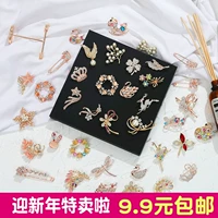 Thời trang Hàn Quốc trâm cài ngọc trai rhinestone khăn quàng cổ áo nút áo len áo choàng len phụ kiện pin nữ trâm cài áo hàn quốc