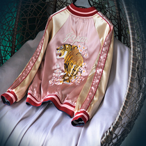 Recommend Japanese stars with spring and autumn retro embroidery baseball uniform bomber jacket