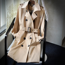 Strength to play the delicate heavy industry windbreaker womens long 20 years of autumn new thin coat British double-breasted windbreaker