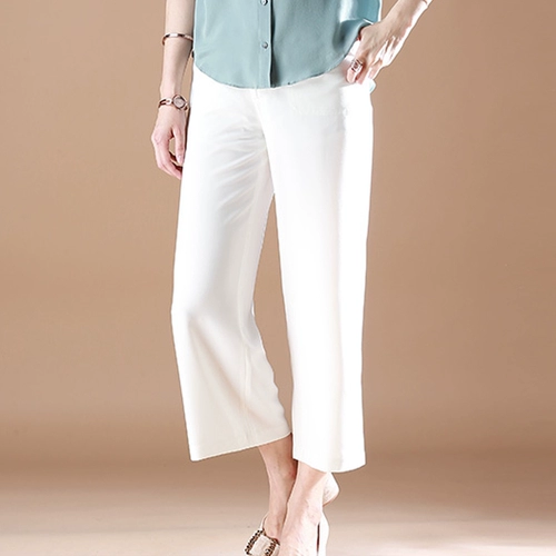 Осенние штаны для матери для отдыха, коллекция 2021, большой размер, высокая талия, свободный прямой крой